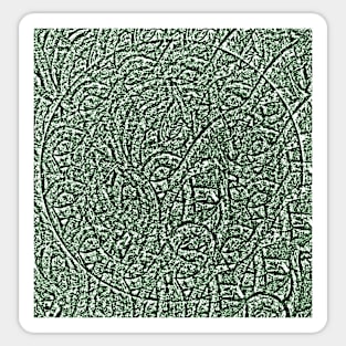 Circle Tree Green Serpentine Ornament Sticker